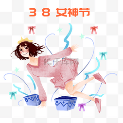 女神卡开心的小女孩