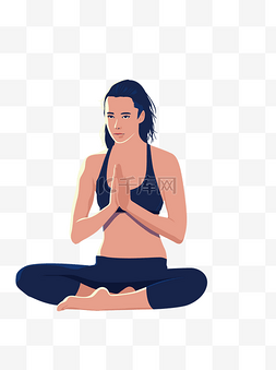 练瑜伽塑身女人元素