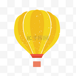 黄色气球图片_黄色卡通梦幻热气球