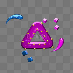紫色几何立体背景图片_淘宝天猫C4D立体几何装饰背景