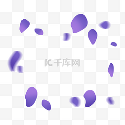 蓝紫花环图片_蓝紫色浪漫清新圆形卡通花瓣