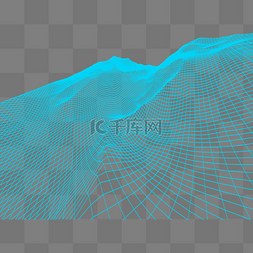 蓝色科技感抽象地面矢量图片_创意科技感抽象地面线条矢量元素