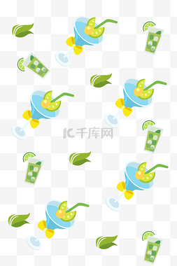 水果茶手绘图片_手绘水果茶饮插画