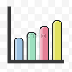 统计图矢量素材图片_彩色条形统计图