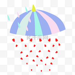 彩色创意雨伞花朵