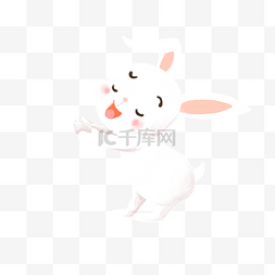 可爱卡通宠物小白兔
