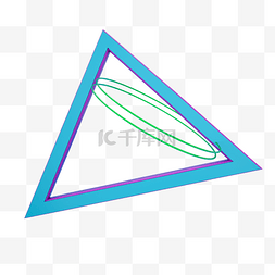 几何图案酷炫图片_时尚几何三角框C4D装饰素材
