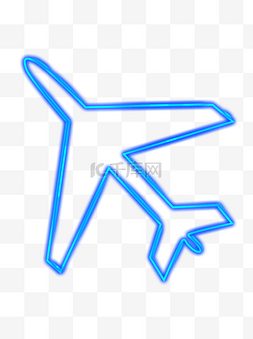线飞机图片_蓝色科技光飞机模型效果图