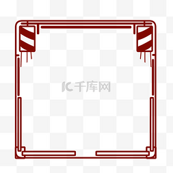 传统边框插图图片_挂灯笼的传统边框