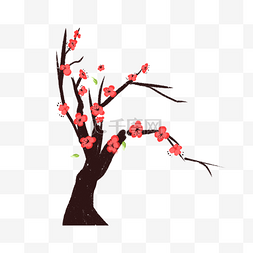 新年春节喜庆树枝树干