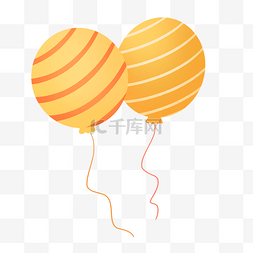 金色条纹派对装饰气球