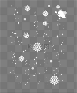 手绘花纹雪花图片_冬雪冬季花纹