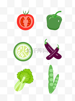 生菜小西红柿图片_简约蔬果蔬菜装饰套图