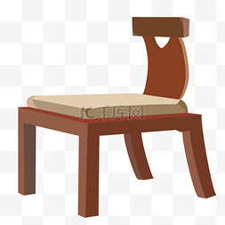 经典舒适木质椅子插画