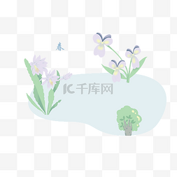 四季草原图片_万物复苏植物春花节气春天春光PNG