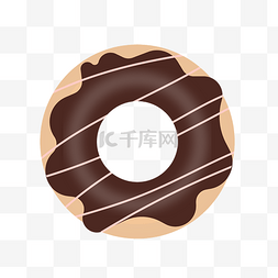 甜甜圈插画图片_巧克力美味甜甜圈插画