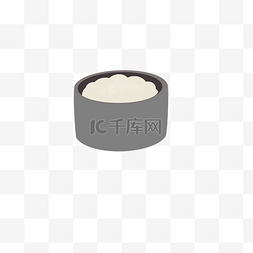 火锅涮菜调料图片_灰色器皿中的白色盐