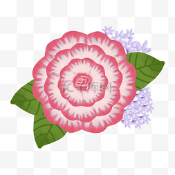 花纹温馨图片_卡通手绘温馨母爱花朵之一朵大粉
