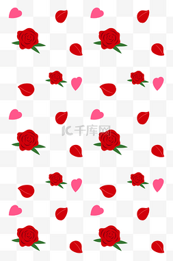 底纹花瓣图片_红色的玫瑰花底纹