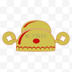 传统中国风财神爷帽子装饰