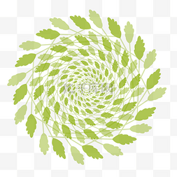 绿色环保叶子矢量图片_绿色矢量通用植物图案