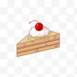 小樱桃蛋糕图片_手绘樱桃布丁蛋糕