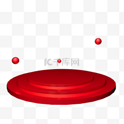 红色圆盘舞台