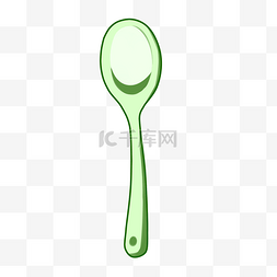 汤勺白色图片_勺子绿色汤勺