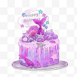 紫色ins风格漂亮蛋糕