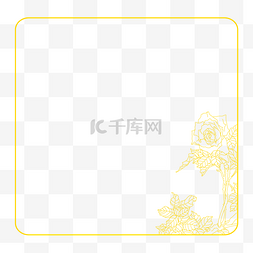 中国风海棠花边框矢量图