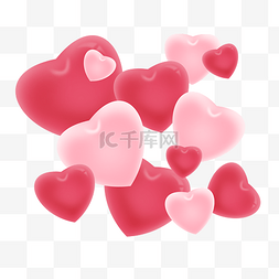 愚人节气球图片_情人节爱心心形告白红色粉色淡色