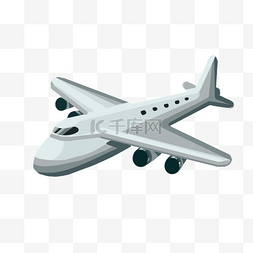 手绘白色飞机图片_手绘白色的飞机插画
