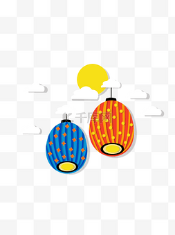 中秋节设计元素之吉祥灯笼