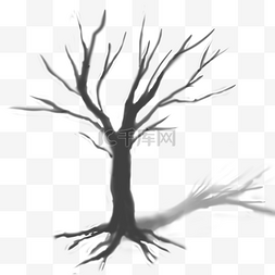 枯树干图片_黑色枯树枝