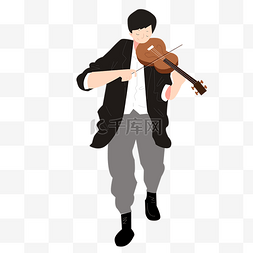男孩拉小提琴 