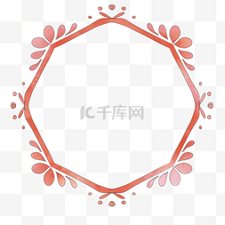 装饰几何形图片_新春佳节喜庆红色复古中国风边框