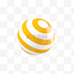 卡通黄色圆形球体下载