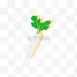 简约图案造型图片_白萝卜蔬菜造型元素