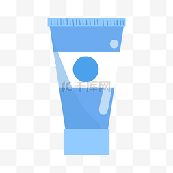 洗面奶固体图片_蓝色的洗面奶插画