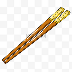 筷子夹着肉图片_精美的筷子手绘插画