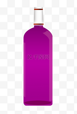 紫色的瓶子手绘插画