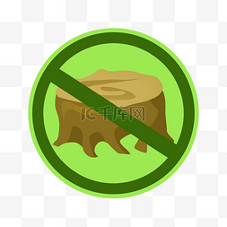 保护环境标识图片_禁止砍树标识