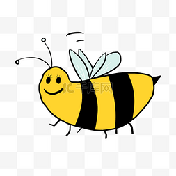 黄色微笑可爱蜜蜂