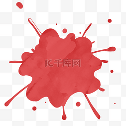 喷溅的红色的图片_卡通红色的血迹
