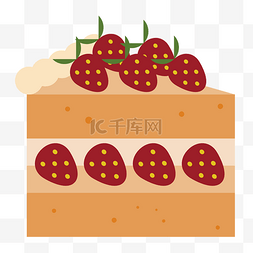 甜点食物造型元素图片_草莓蛋糕造型