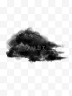 中国国画云图片_黑色中国风国画手绘写实水墨云