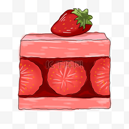 长方形甜点图片_水果草莓蛋糕