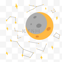 闪闪的星星星系月亮