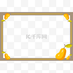 芒果的插画图片_黄色的芒果边框插画