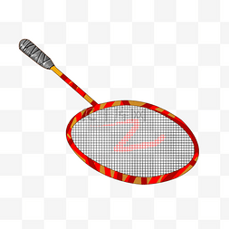 红色的网球拍图片_红色的运动网球拍